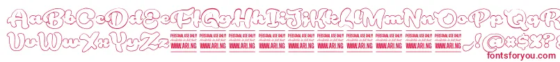 RoughrakoonoutPersonal Font – Red Fonts