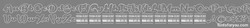 RoughrakoonoutPersonal Font – White Fonts on Gray Background