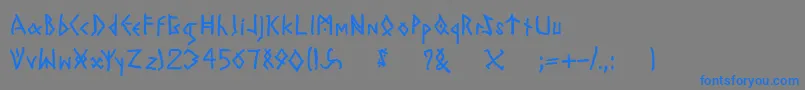 Todayrunes Font – Blue Fonts on Gray Background