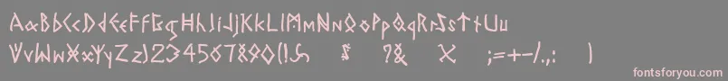 Todayrunes Font – Pink Fonts on Gray Background
