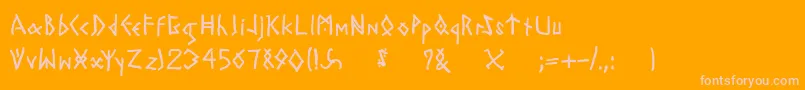 Todayrunes Font – Pink Fonts on Orange Background