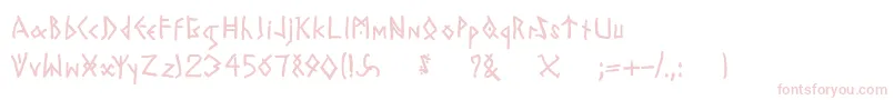 フォントTodayrunes – ピンクのフォント
