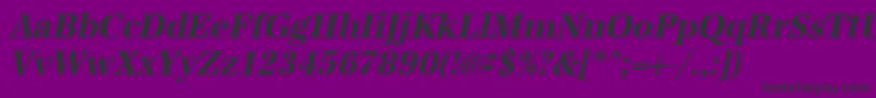 UrwantiquatextnarBoldOblique Font – Black Fonts on Purple Background