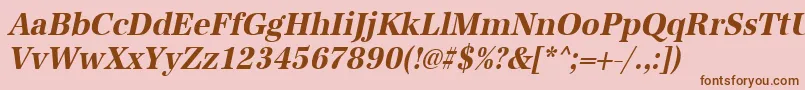 UrwantiquatextnarBoldOblique Font – Brown Fonts on Pink Background