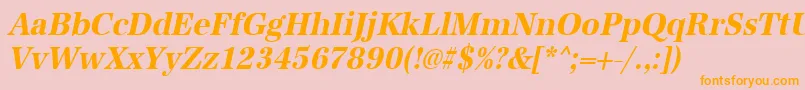 UrwantiquatextnarBoldOblique Font – Orange Fonts on Pink Background