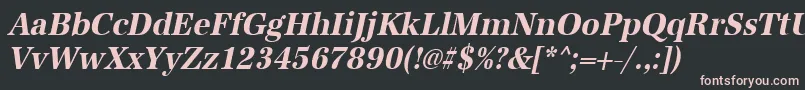 UrwantiquatextnarBoldOblique Font – Pink Fonts on Black Background