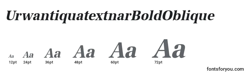 UrwantiquatextnarBoldOblique Font Sizes