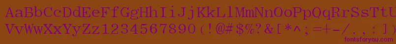 Шрифт EliteRegular – фиолетовые шрифты на коричневом фоне