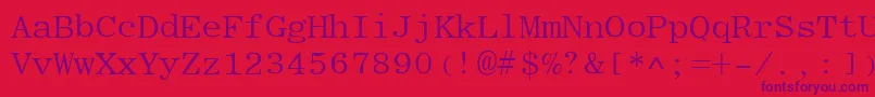 EliteRegular Font – Purple Fonts on Red Background