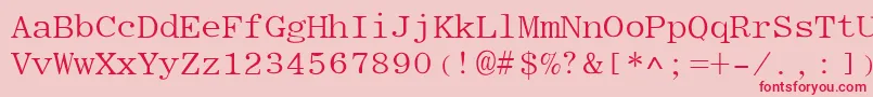 EliteRegular Font – Red Fonts on Pink Background