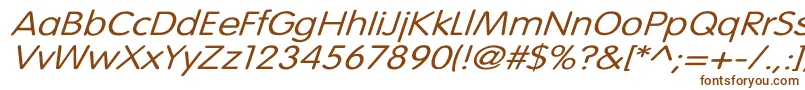 VogueNormalWdItalic Font – Brown Fonts on White Background