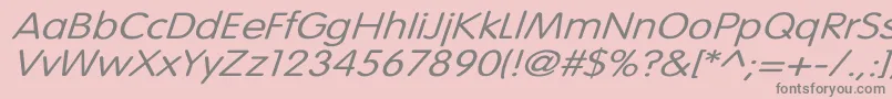 VogueNormalWdItalic Font – Gray Fonts on Pink Background