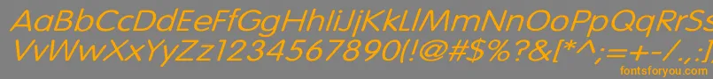 VogueNormalWdItalic Font – Orange Fonts on Gray Background