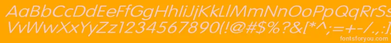 VogueNormalWdItalic Font – Pink Fonts on Orange Background