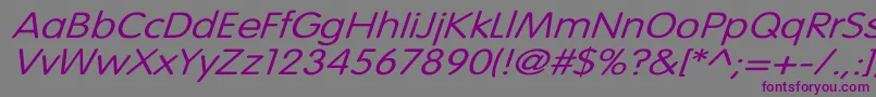 VogueNormalWdItalic Font – Purple Fonts on Gray Background