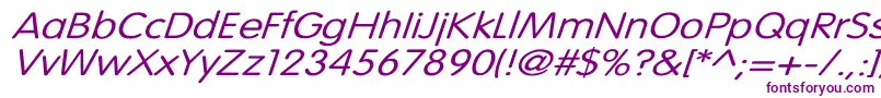 VogueNormalWdItalic Font – Purple Fonts on White Background