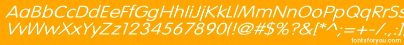 VogueNormalWdItalic Font – White Fonts on Orange Background