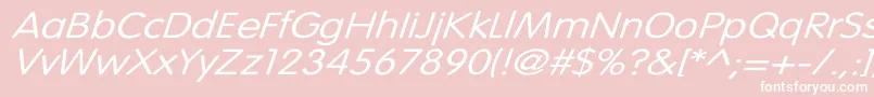 VogueNormalWdItalic Font – White Fonts on Pink Background