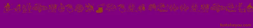 EaseChristmas Font – Brown Fonts on Purple Background