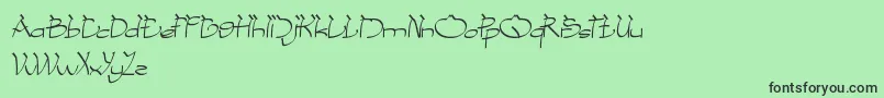 Шрифт CobraOnCoconutTree – чёрные шрифты на зелёном фоне