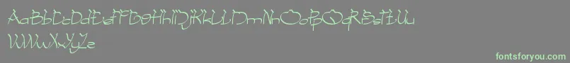 CobraOnCoconutTree Font – Green Fonts on Gray Background