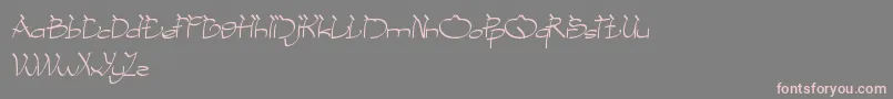 CobraOnCoconutTree-Schriftart – Rosa Schriften auf grauem Hintergrund