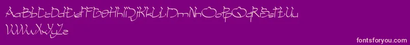 CobraOnCoconutTree Font – Pink Fonts on Purple Background