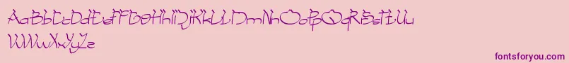 CobraOnCoconutTree Font – Purple Fonts on Pink Background