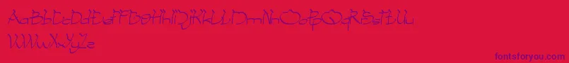 CobraOnCoconutTree Font – Purple Fonts on Red Background