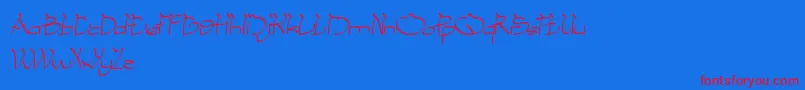 CobraOnCoconutTree Font – Red Fonts on Blue Background