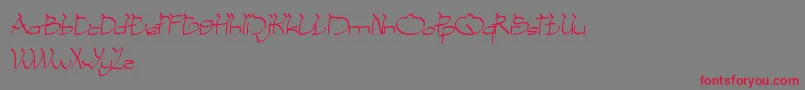 CobraOnCoconutTree Font – Red Fonts on Gray Background