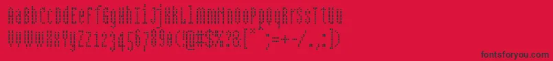 Bpdotscondensedsquare Font – Black Fonts on Red Background