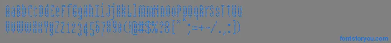 Шрифт Bpdotscondensedsquare – синие шрифты на сером фоне