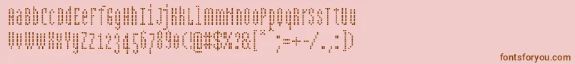 Bpdotscondensedsquare Font – Brown Fonts on Pink Background