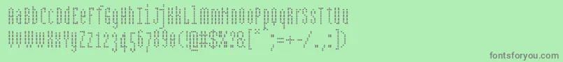 Bpdotscondensedsquare Font – Gray Fonts on Green Background