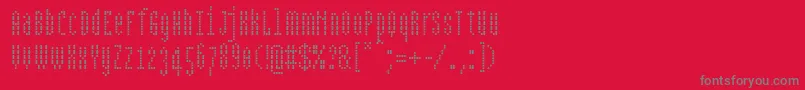 Шрифт Bpdotscondensedsquare – серые шрифты на красном фоне