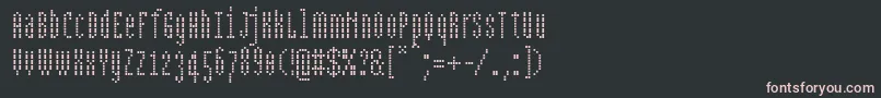 Шрифт Bpdotscondensedsquare – розовые шрифты на чёрном фоне