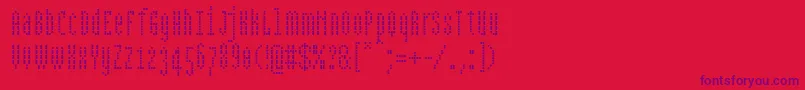 Bpdotscondensedsquare Font – Purple Fonts on Red Background