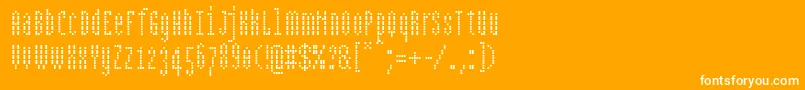 Bpdotscondensedsquare Font – White Fonts on Orange Background