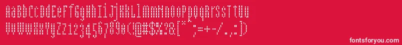 Bpdotscondensedsquare Font – White Fonts on Red Background