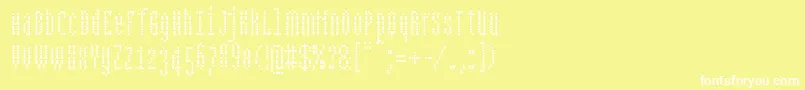 Bpdotscondensedsquare Font – White Fonts on Yellow Background
