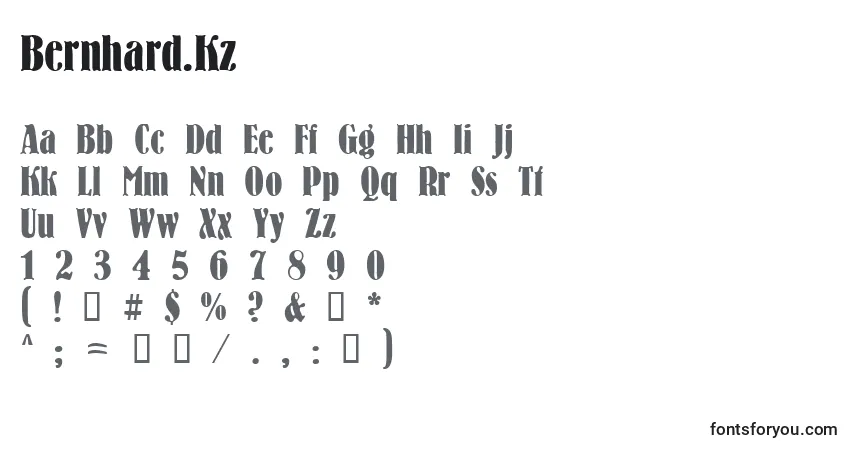 Schriftart Bernhard.Kz – Alphabet, Zahlen, spezielle Symbole