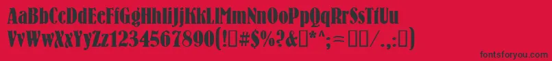 Bernhard.Kz Font – Black Fonts on Red Background