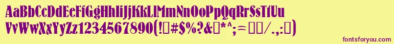 Bernhard.Kz Font – Purple Fonts on Yellow Background