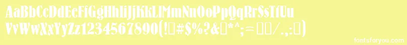 Bernhard.Kz Font – White Fonts on Yellow Background