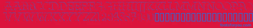 Fabdecocapsssk Font – Blue Fonts on Red Background