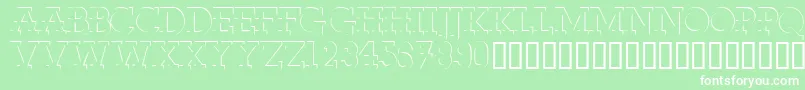 Fabdecocapsssk Font – White Fonts on Green Background