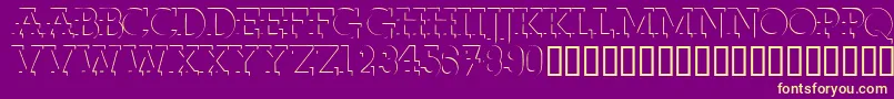 Fabdecocapsssk Font – Yellow Fonts on Purple Background