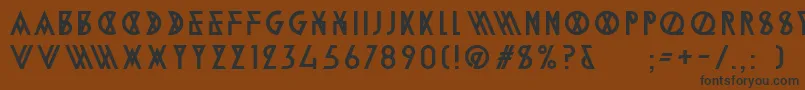AlpineTypefaceA2Regular Font – Black Fonts on Brown Background