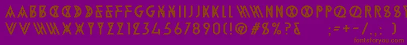 AlpineTypefaceA2Regular Font – Brown Fonts on Purple Background